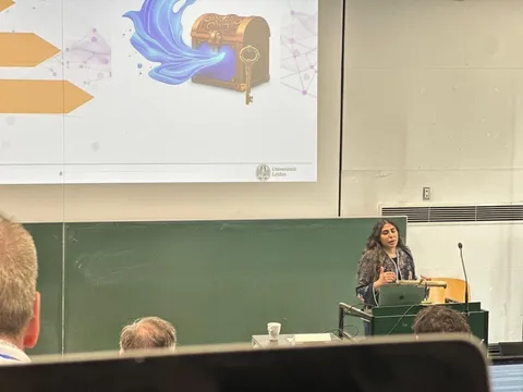 Mahnaz presenting RISC-V research